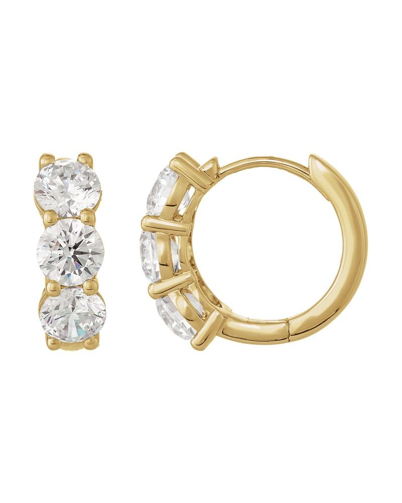 Brinco de Aro Cravejado em Ouro 14k com Diamantes de Laboratório – Modelo 2