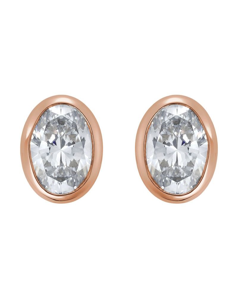 Brinco Ponto de Luz Leve com Cravação Bezel em Ouro 14k com Diamantes Naturais