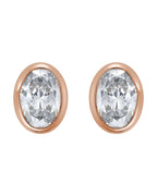 Brinco Ponto de Luz Leve com Cravação Bezel em Ouro 14k com Diamantes Naturais
