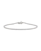 Pulseira Riviera Perfil Baixo em Ouro 14k com Diamantes de Laboratório