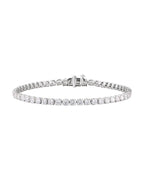Pulseira Riviera Perfil Baixo em Ouro 14k com Diamantes de Laboratório