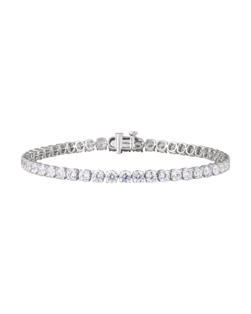 Pulseira Riviera Perfil Baixo em Ouro 14k com Diamantes de Laboratório