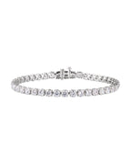 Pulseira Riviera Perfil Baixo em Ouro 14k com Diamantes de Laboratório