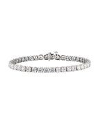 Pulseira Riviera Perfil Baixo em Ouro 14k com Diamantes de Laboratório
