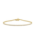 Pulseira Riviera Perfil Baixo em Ouro 14k com Diamantes de Laboratório