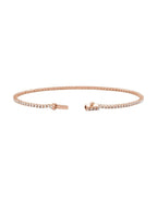 Pulseira Riviera Perfil Baixo em Ouro 14k com Diamantes de Laboratório