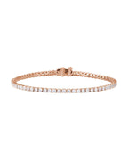 Pulseira Riviera Perfil Baixo em Ouro 14k com Diamantes de Laboratório