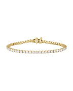 Pulseira Riviera Perfil Baixo em Ouro 14k com Diamantes de Laboratório