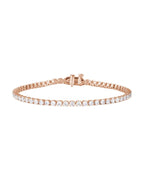 Pulseira Riviera Perfil Baixo em Ouro 14k com Diamantes de Laboratório