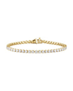 Pulseira Riviera Perfil Baixo em Ouro 14k com Diamantes de Laboratório