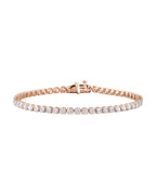 Pulseira Riviera Perfil Baixo em Ouro 14k com Diamantes de Laboratório