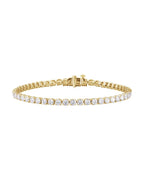 Pulseira Riviera Perfil Baixo em Ouro 14k com Diamantes de Laboratório