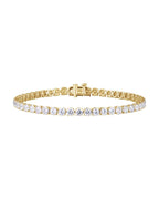Pulseira Riviera Perfil Baixo em Ouro 14k com Diamantes de Laboratório