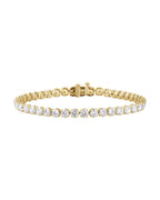Pulseira Riviera Perfil Baixo em Ouro 14k com Diamantes de Laboratório