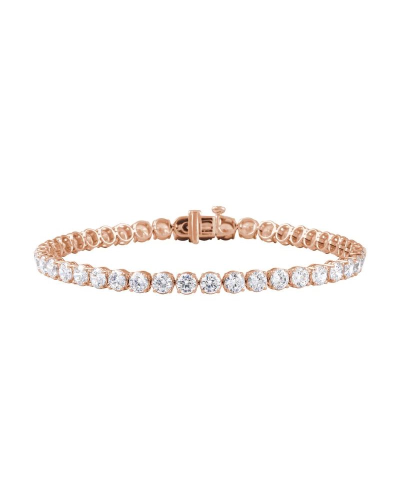 Pulseira Riviera Perfil Baixo em Ouro 14k com Diamantes de Laboratório