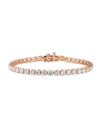 Pulseira Riviera Perfil Baixo em Ouro 14k com Diamantes de Laboratório
