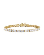 Pulseira Riviera Perfil Baixo em Ouro 14k com Diamantes de Laboratório