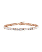 Pulseira Riviera Perfil Baixo em Ouro 14k com Diamantes de Laboratório