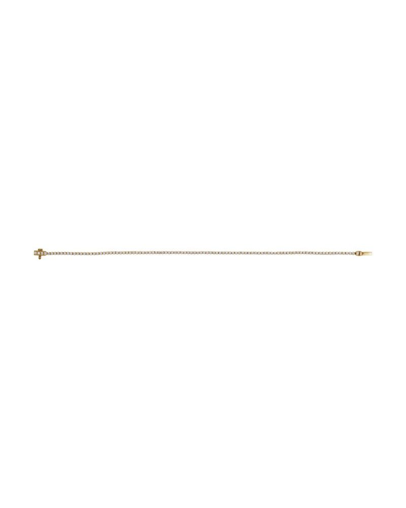 Pulseira Riviera Perfil Baixo em Ouro 14k com Diamantes de Laboratório