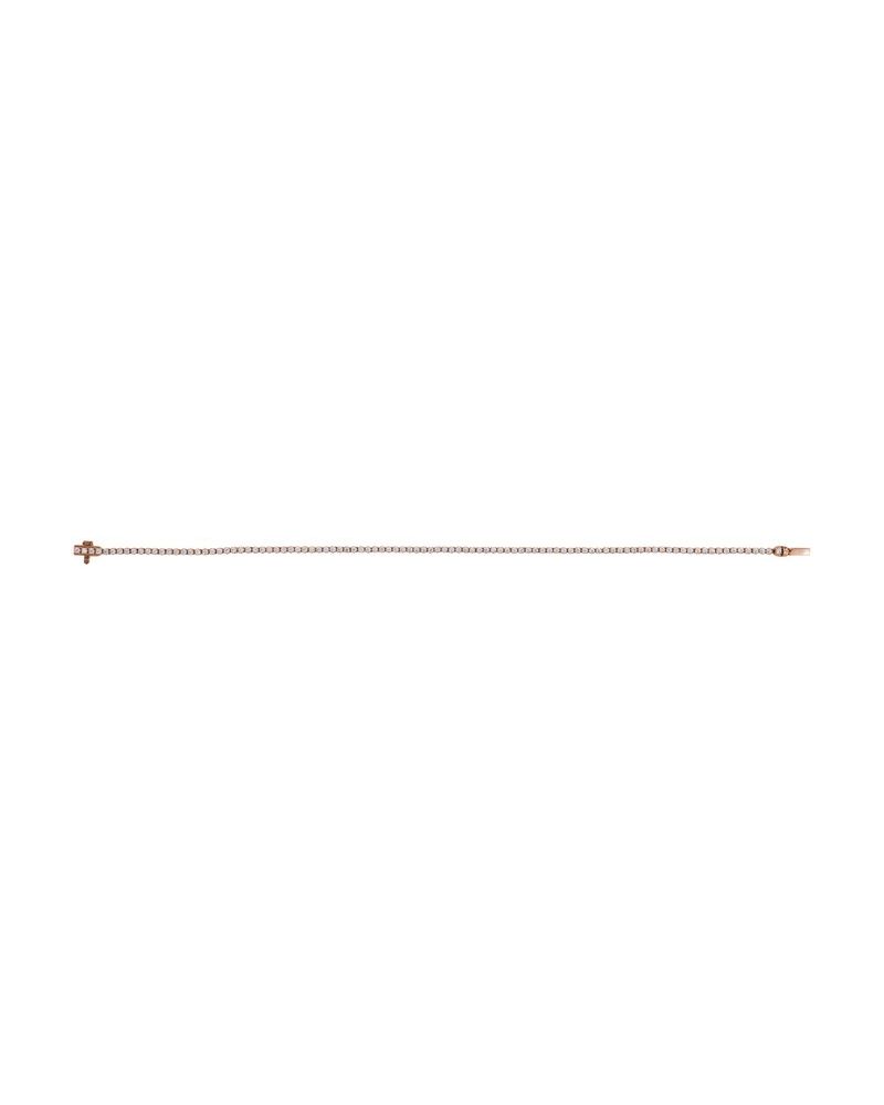 Pulseira Riviera Perfil Baixo em Ouro 14k com Diamantes de Laboratório