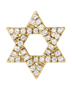 Pingente Estrela de Davi em Ouro 14k com Diamantes de Laboratório