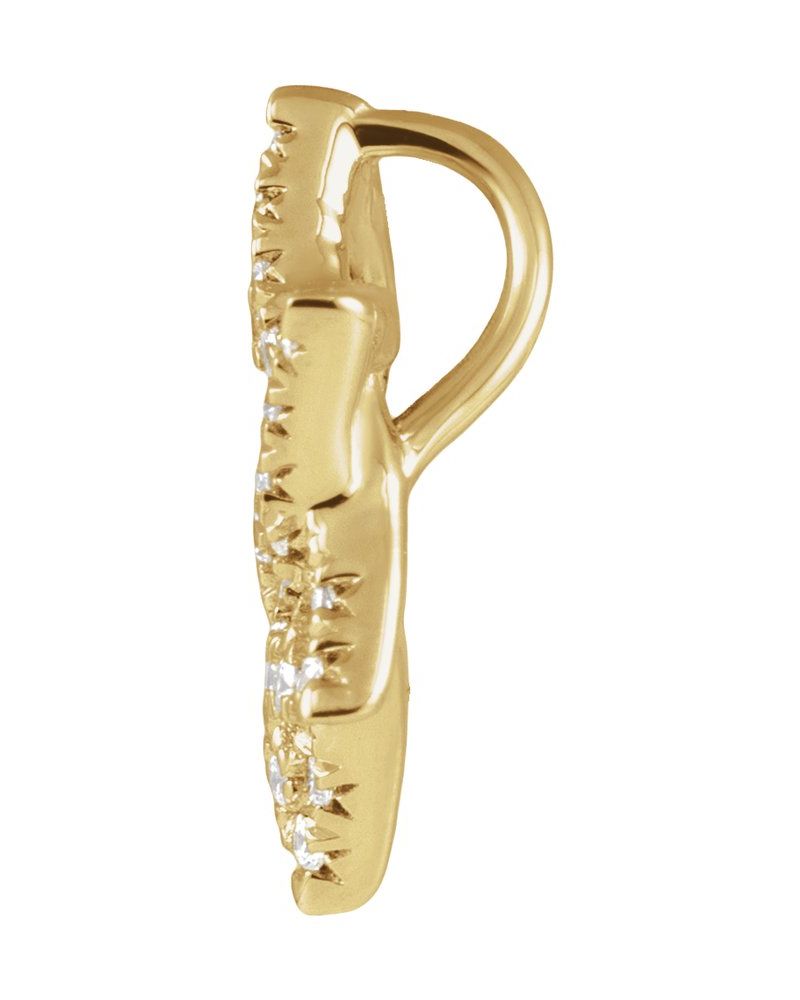 Pingente Estrela de Davi em Ouro 14k com Diamantes de Laboratório