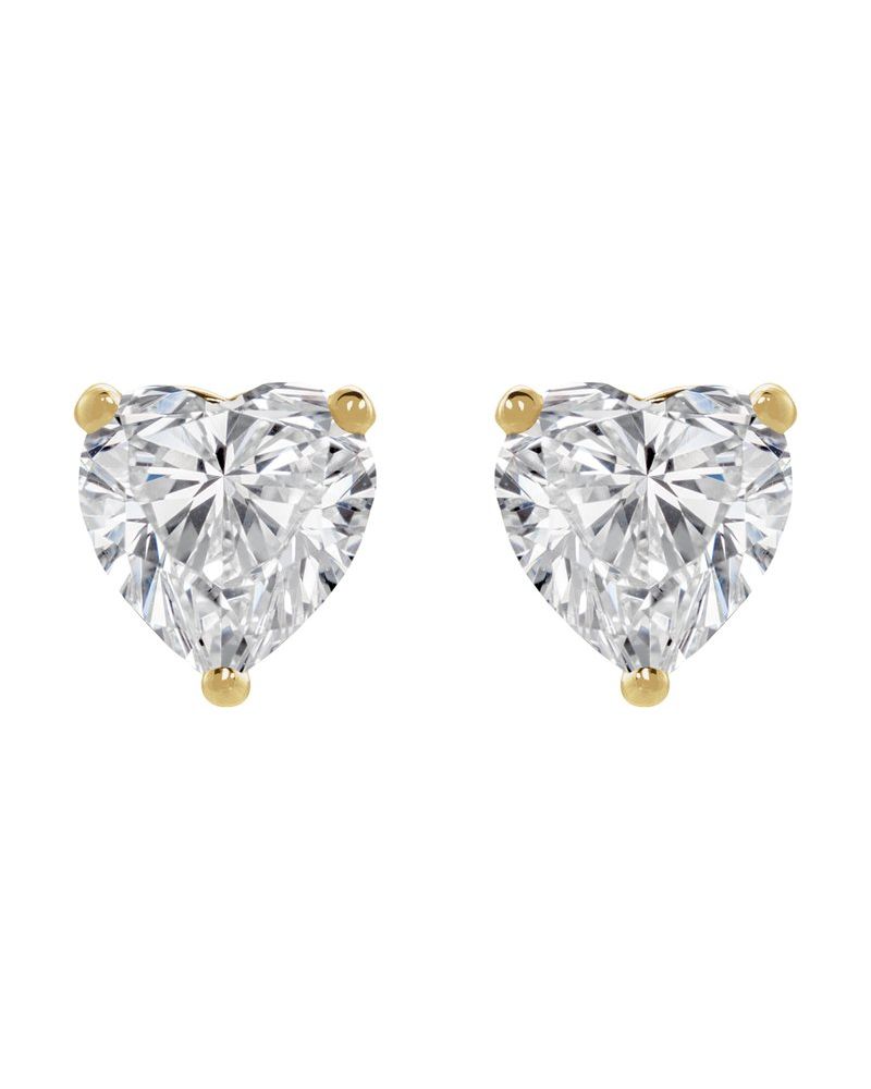 Brinco Coração Coquetel em Ouro 14k com Diamantes de Laboratório