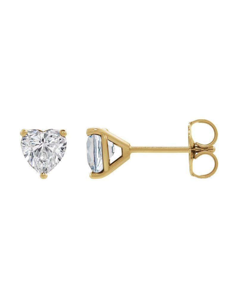 Brinco Coração Coquetel em Ouro 14k com Diamantes de Laboratório