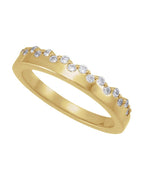 Anel Cravejado em Ouro 14k com Diamantes de Laboratório – Modelo 4