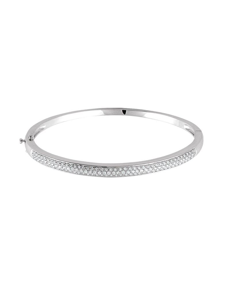 Bracelete Rígido Pavê em Ouro 14k com Diamantes Naturais – Modelo 3
