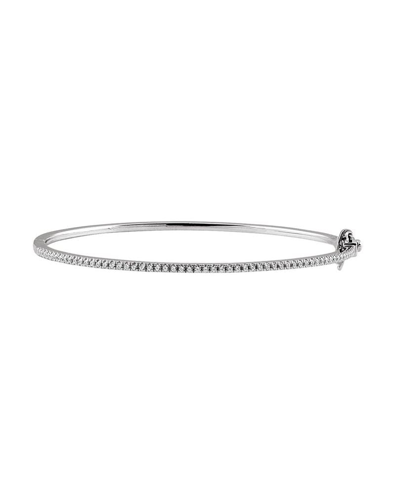 Bracelete Rígido Pavê em Ouro 14k com Diamantes Naturais