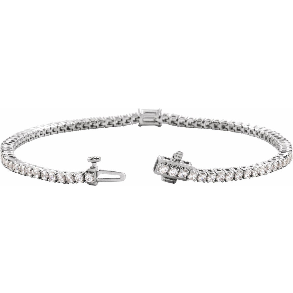 Pulseira riviera rubi – Ouro Branco 14k