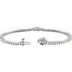 Pulseira riviera rubi – Ouro Branco 14k