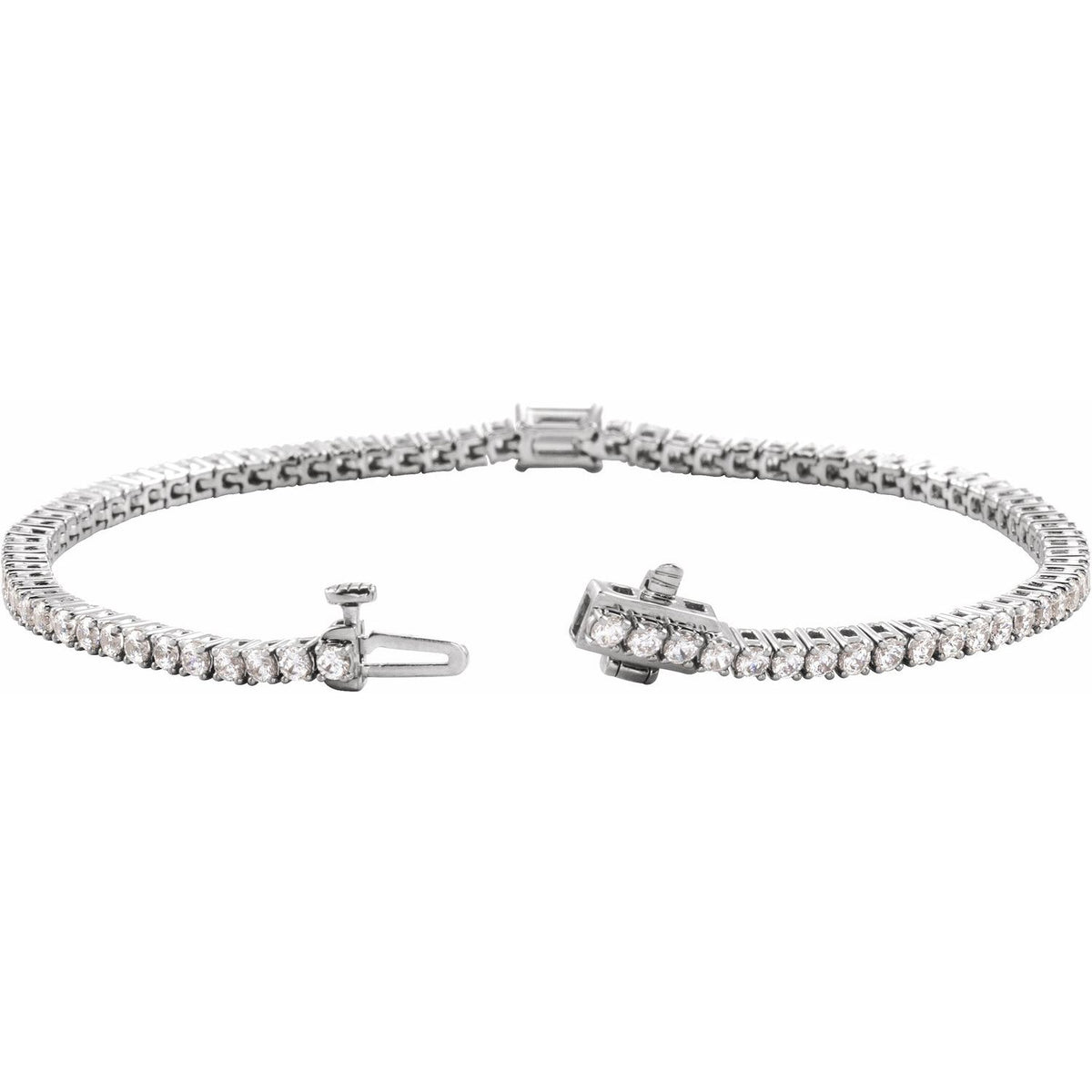Pulseira riviera rubi – Ouro Branco 14k