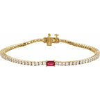 Pulseira riviera rubi – Ouro Amarelo 14k