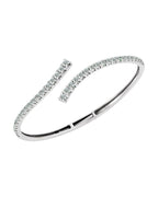 Bracelete Bypass Degradê em Ouro 14k com Diamantes de Laboratório