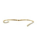 Bracelete Bypass Degradê em Ouro 14k com Diamantes de Laboratório