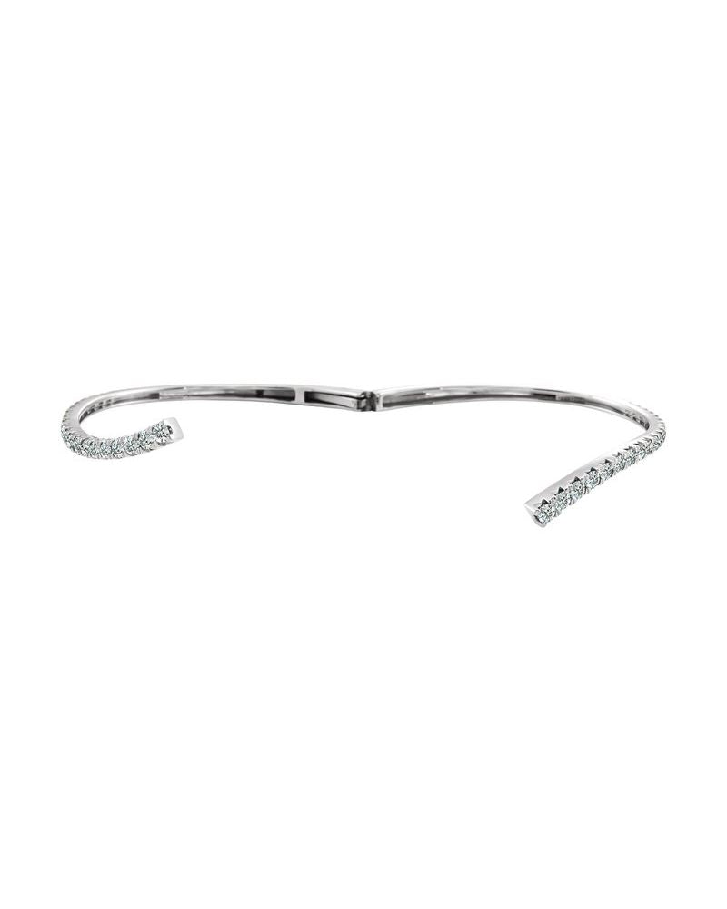 Bracelete Bypass Degradê em Ouro 14k com Diamantes de Laboratório