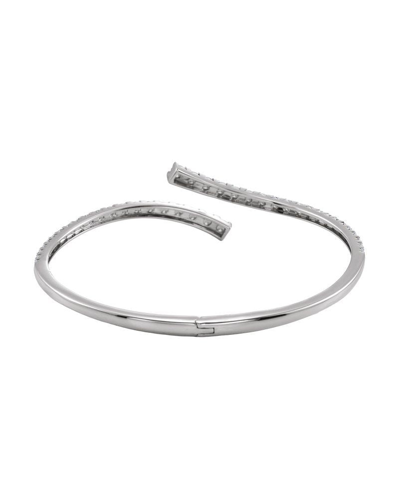 Bracelete Bypass Degradê em Ouro 14k com Diamantes de Laboratório