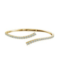 Bracelete Bypass Degradê em Ouro 14k com Diamantes de Laboratório