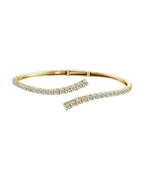Bracelete Bypass Degradê em Ouro 14k com Diamantes de Laboratório
