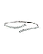 Bracelete Bypass Degradê em Ouro 14k com Diamantes de Laboratório