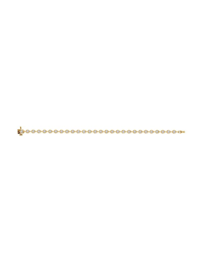 Pulseira Riviera com Cravação Bezel em Ouro 14k com Diamantes Naturais – Modelo 2