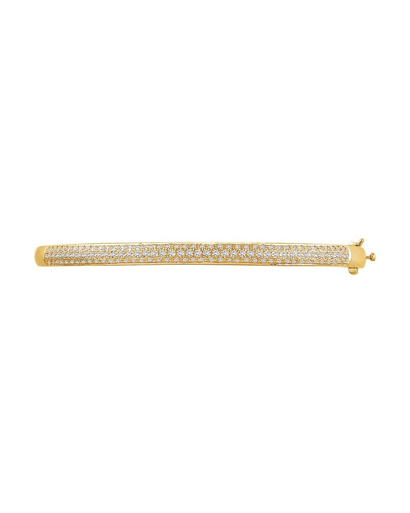 Bracelete Rígido Pavê em Ouro 14k com Diamantes Naturais – Modelo 3