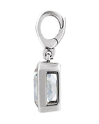 Pingente Pedra do Mês com Cravação Bezel em Ouro 14k com Diamantes de Laboratório