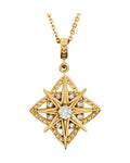 Colar Vintage em Ouro 14k com Diamantes Naturais – Modelo 3