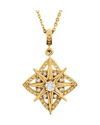 Colar Vintage em Ouro 14k com Diamantes Naturais – Modelo 3