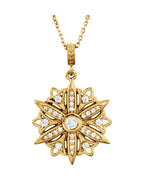 Colar Vintage em Ouro 14k com Diamantes Naturais – Modelo 4