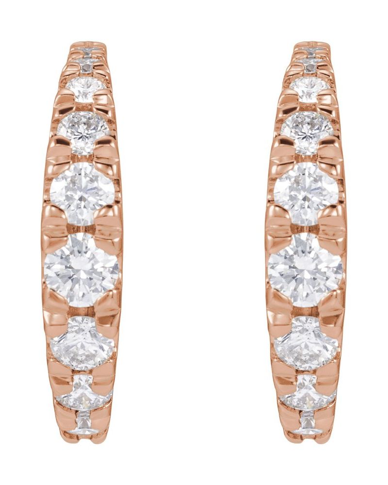 Brinco de Aro Cravejado Degradê em Ouro 14k com Diamantes de Laboratório – Modelo 2