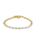 Pulseira Riviera em Ouro 14k com Diamantes Naturais